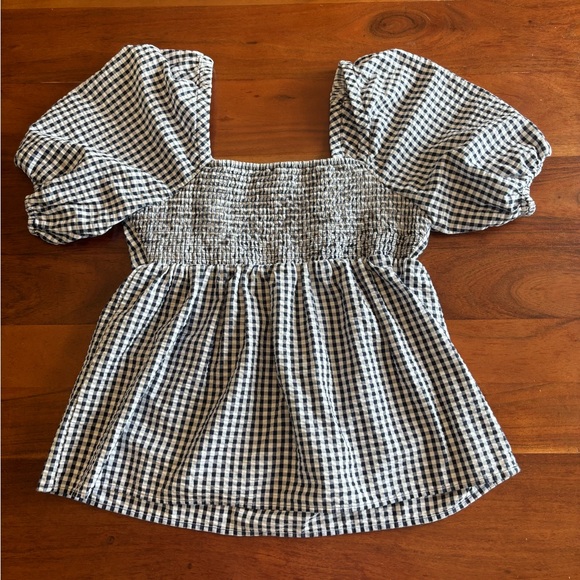 Nautica Gingham Smocked Top - Picture 4 of 9